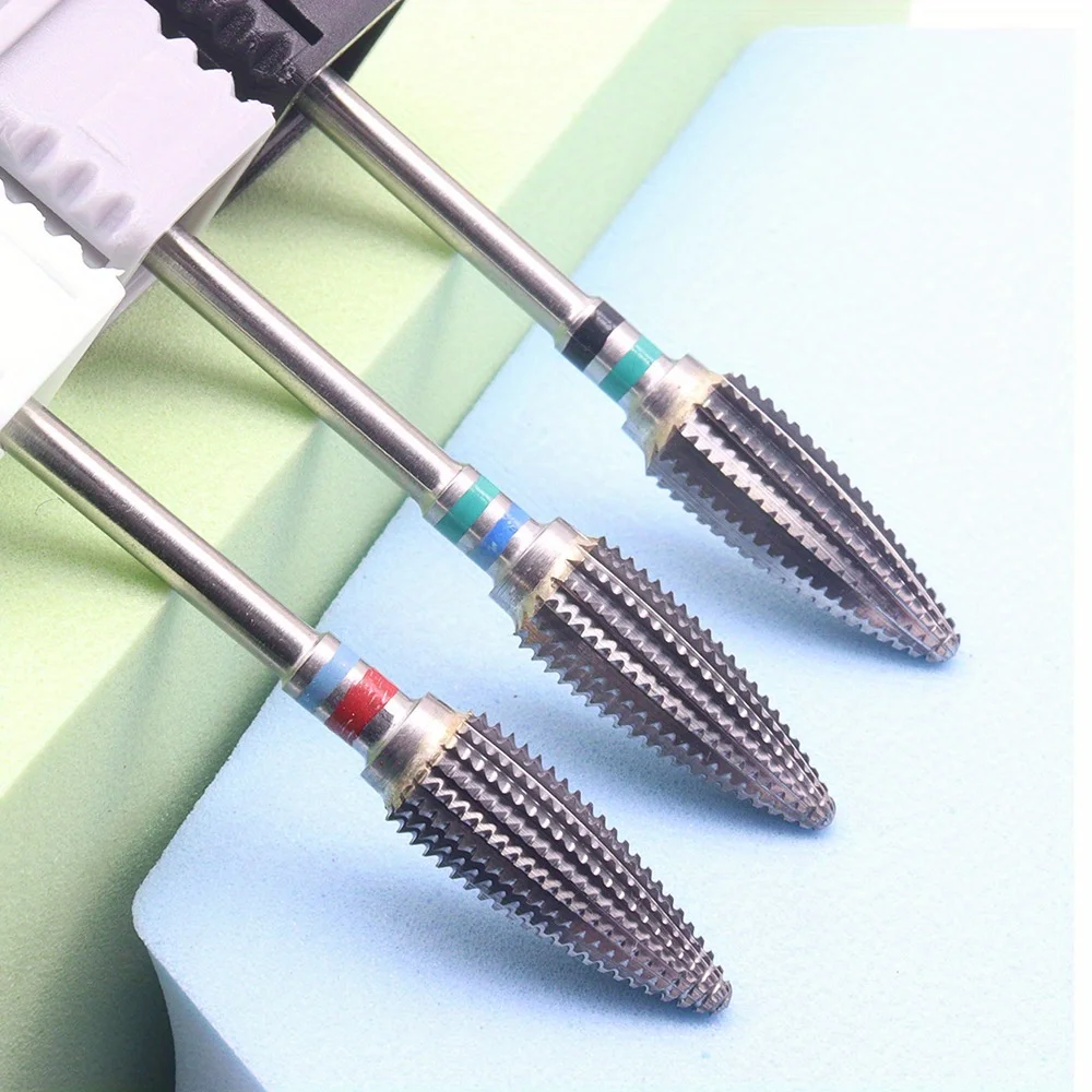Brocas elétricas para unhas, carboneto de tungstênio, acessório para manicure, cortadores de moagem para removedor de esmalte em gel, ferramentas para unhas