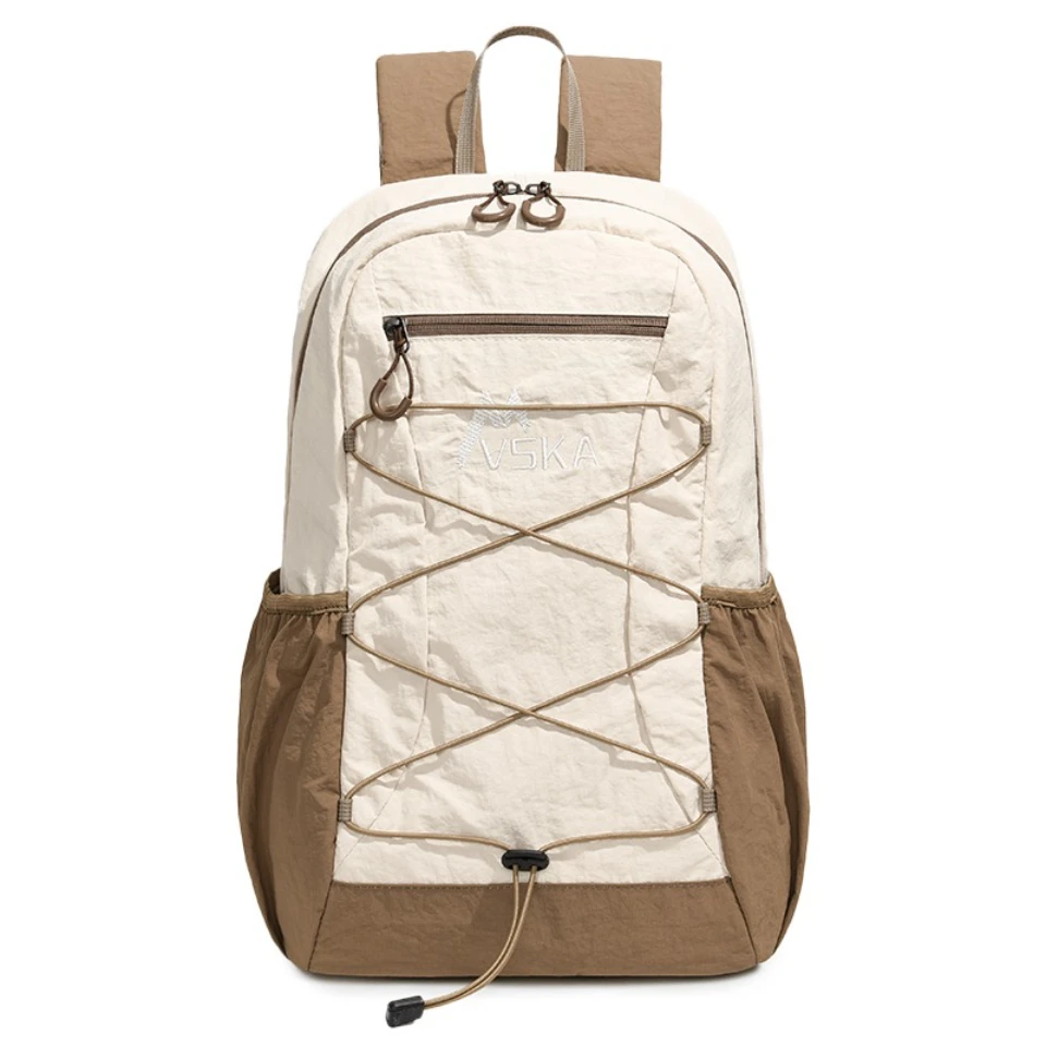 Fashion Unisex Nylon Lightweight Water Resistant Nylon Multi-functional Backpack for Women Large Capacity  for Daily Travel Use