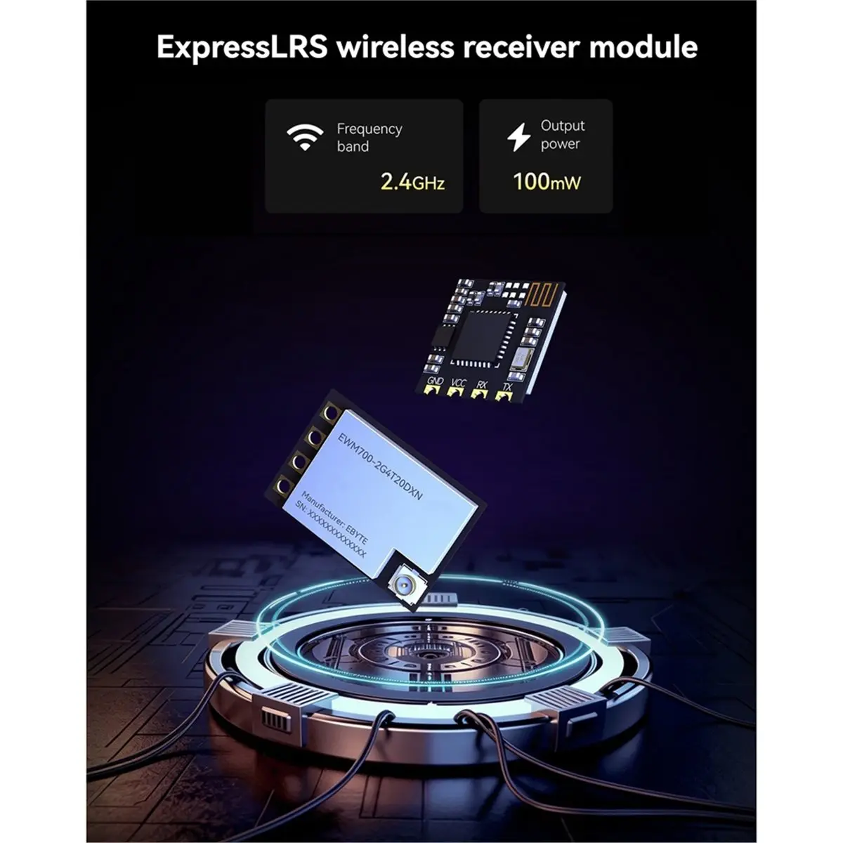 giftnew ELRS 2.4G Receiver ExpressLRS Open-Source Wireless Receiver Module CRSF for RC Airplane FPV Long Range Drones DIY Parts