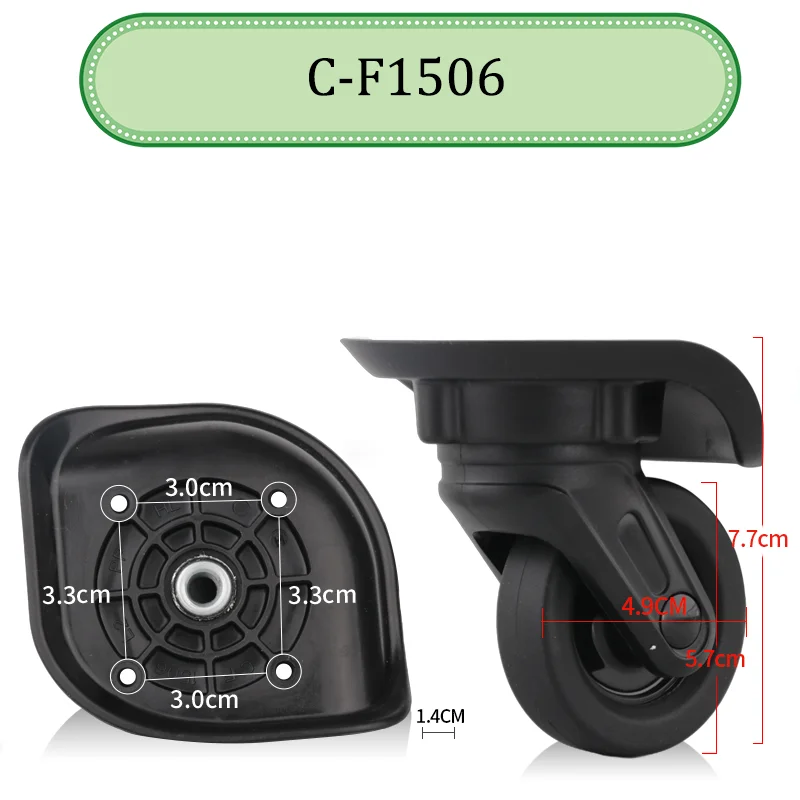 For LOJEL C-F1506 Universal Wheel Trolley Case Wheel Replacement Luggage Pulley Sliding Casters Slient Wear-resistant Repair