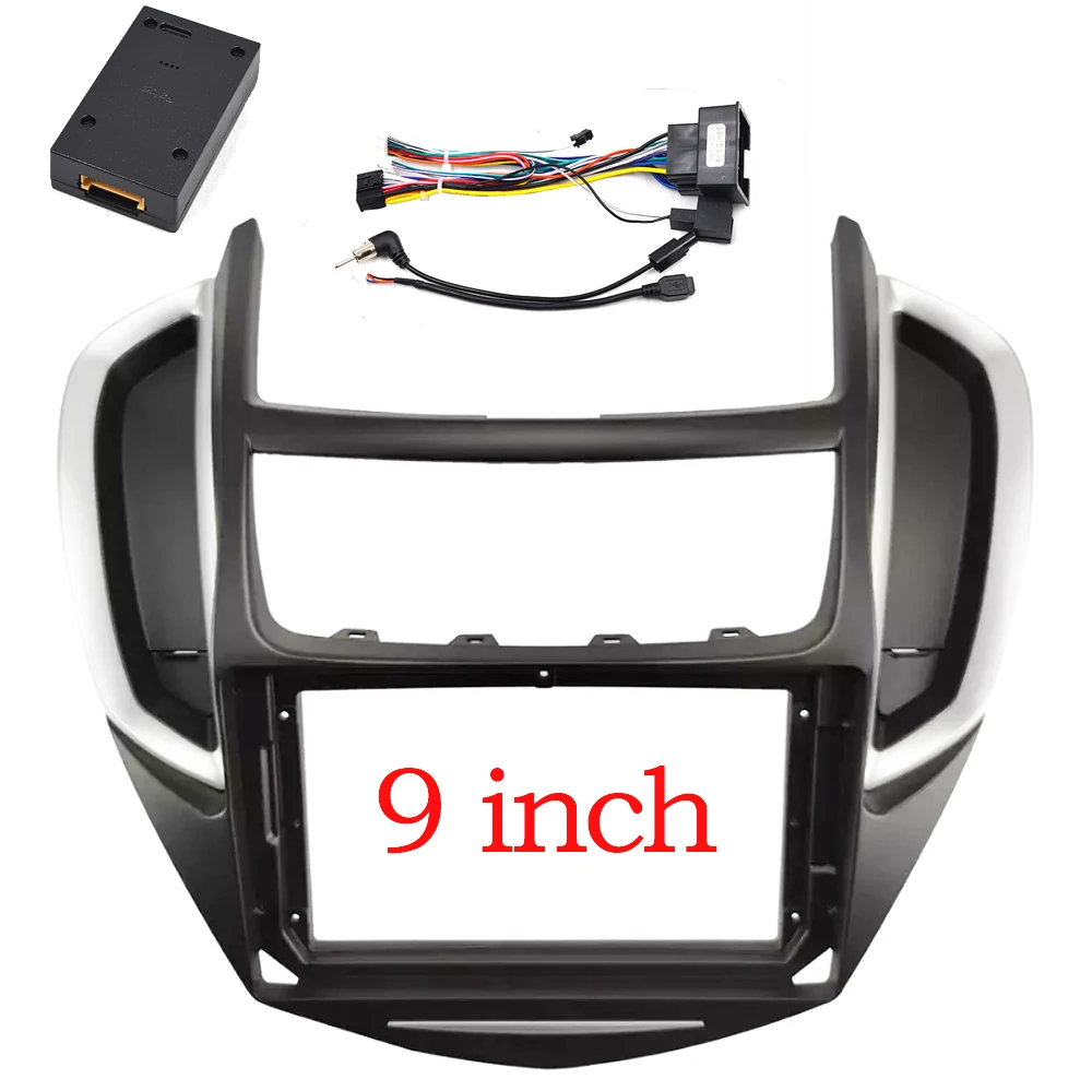 

9 inch Car Fascia For CHEVROLET Tracker 2014 2015 2016 dvd frame Adaptor Panel in-dash Mount Installation 1Din/ 2Din fascias