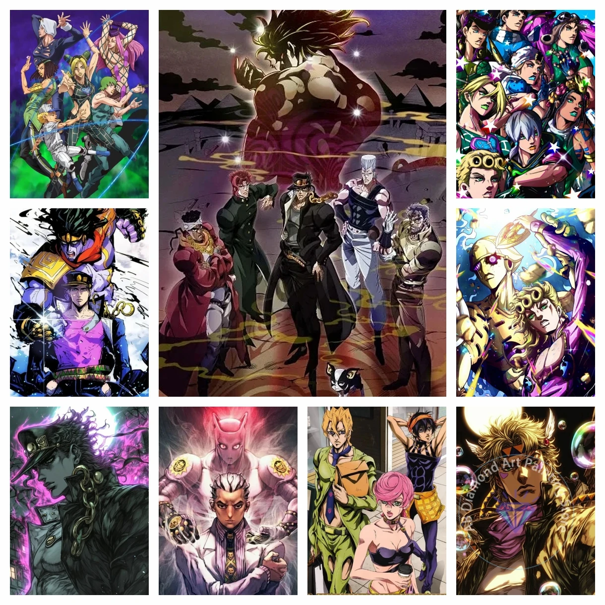 

Jojo Bizarre Adventure Аниме Набор алмазной живописи 5D DIY Алмазная вышивка крестиком Ручная работа Художественный подарок Ремесла Домашний декор