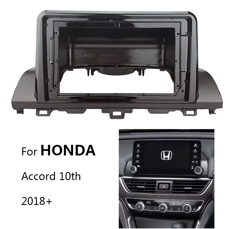 

9" 2 Din Head Unit Car Radio Fascia For HONDA Accord 10th 2018+ Auto Stereo Audio Player Dash Panel Frame Kit Bezel Faceplate