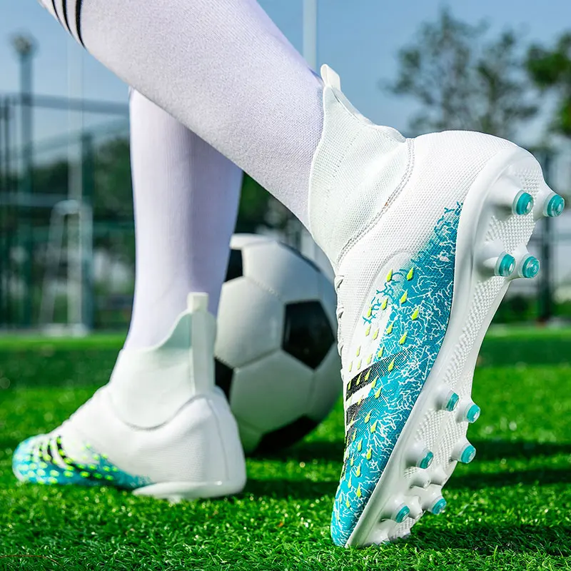 Botas de fútbol AG/TF para hombre, calas de fútbol de alta calidad, antideslizantes, transpirables, para entrenamiento en interiores