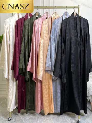 Vestido musulmán Abaya de satén turco de Dubai, ropa suelta, bata blanca marroquí, ropa islámica paquistaní, Vestidos de Noche de Ramadán, nuevo