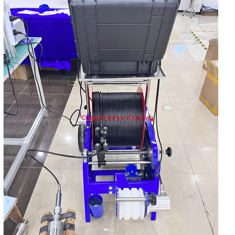 Poço de água com guincho montado em trilho 1000m poço profundo guincho de descente subaquático água profunda