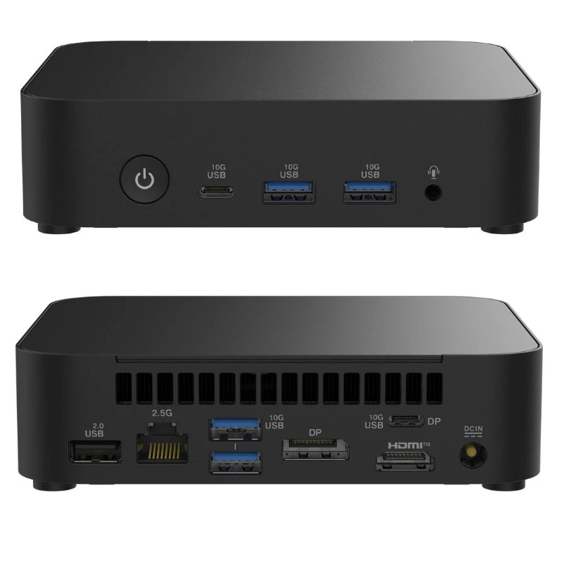 Mini PC Intel Processor N150 Barebone Single RJ45 LAN 5xUSB 1xHDMI DP HTPC No RAM No SSD No Wifi Desktop Computer