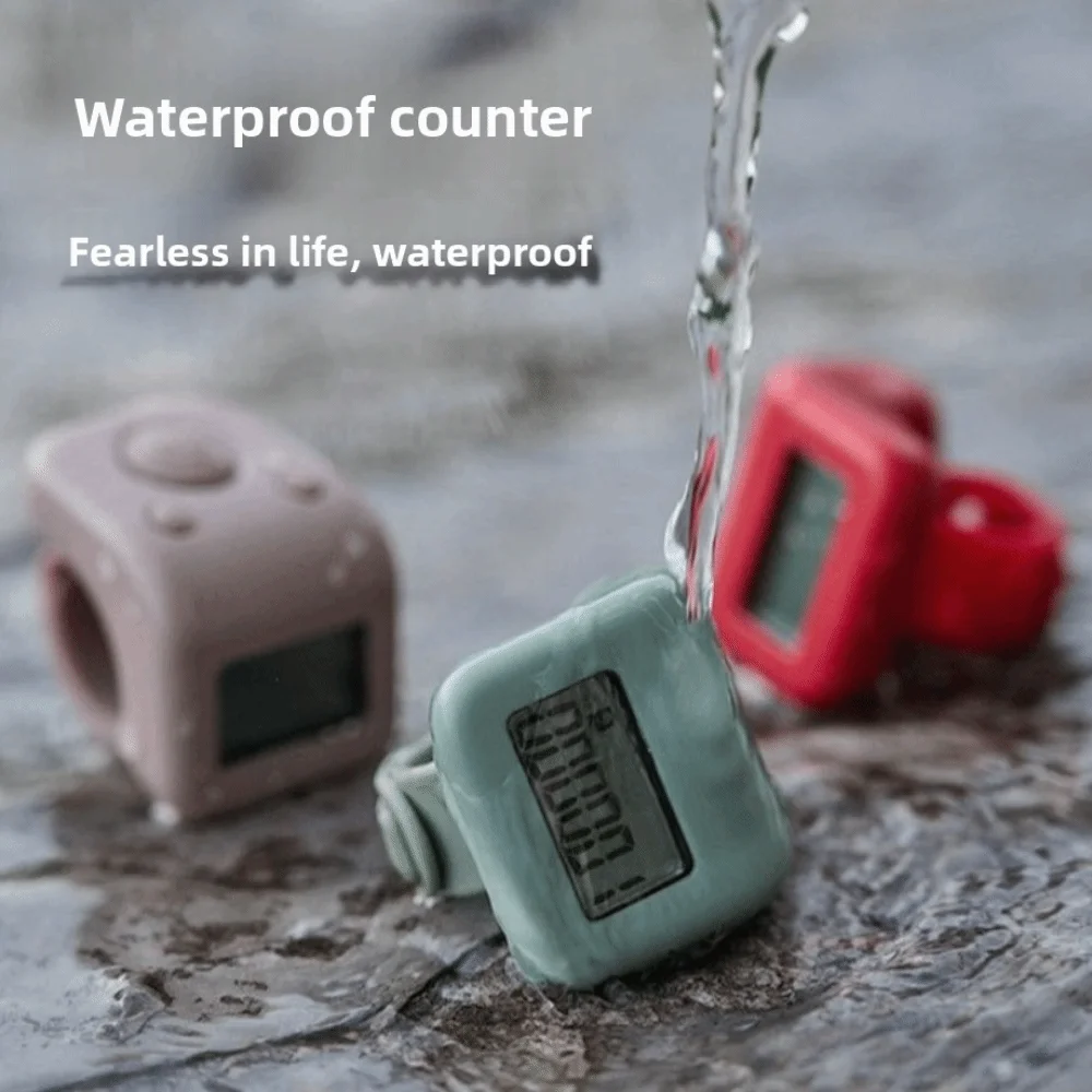 Portable Waterproof Lap Counter Rechargeable with Led Display Finger Counters 6 Digits Number Tally Clicker Sports Tracking