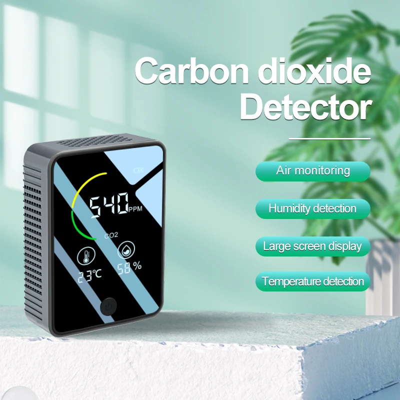 Air Quality Meter carbon dioxide temperature and humidity detector3 Battery Battery Charging Precision Professional Instruments