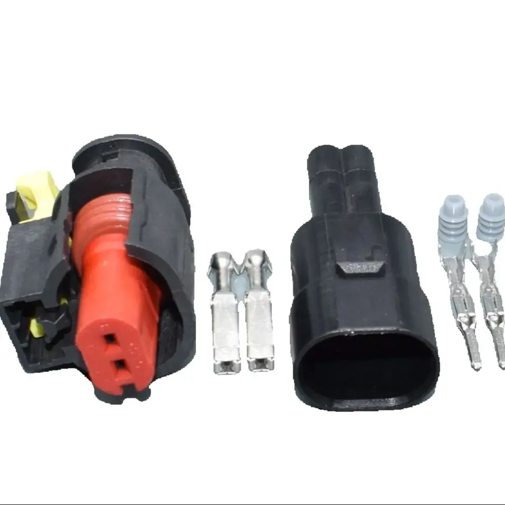 shhworldsea 2P 284556-1 284576-1 AC Assembly Car Variable Timing Valve  Plug Solenoid Valve Electric Wiring Socket Auto Connecto