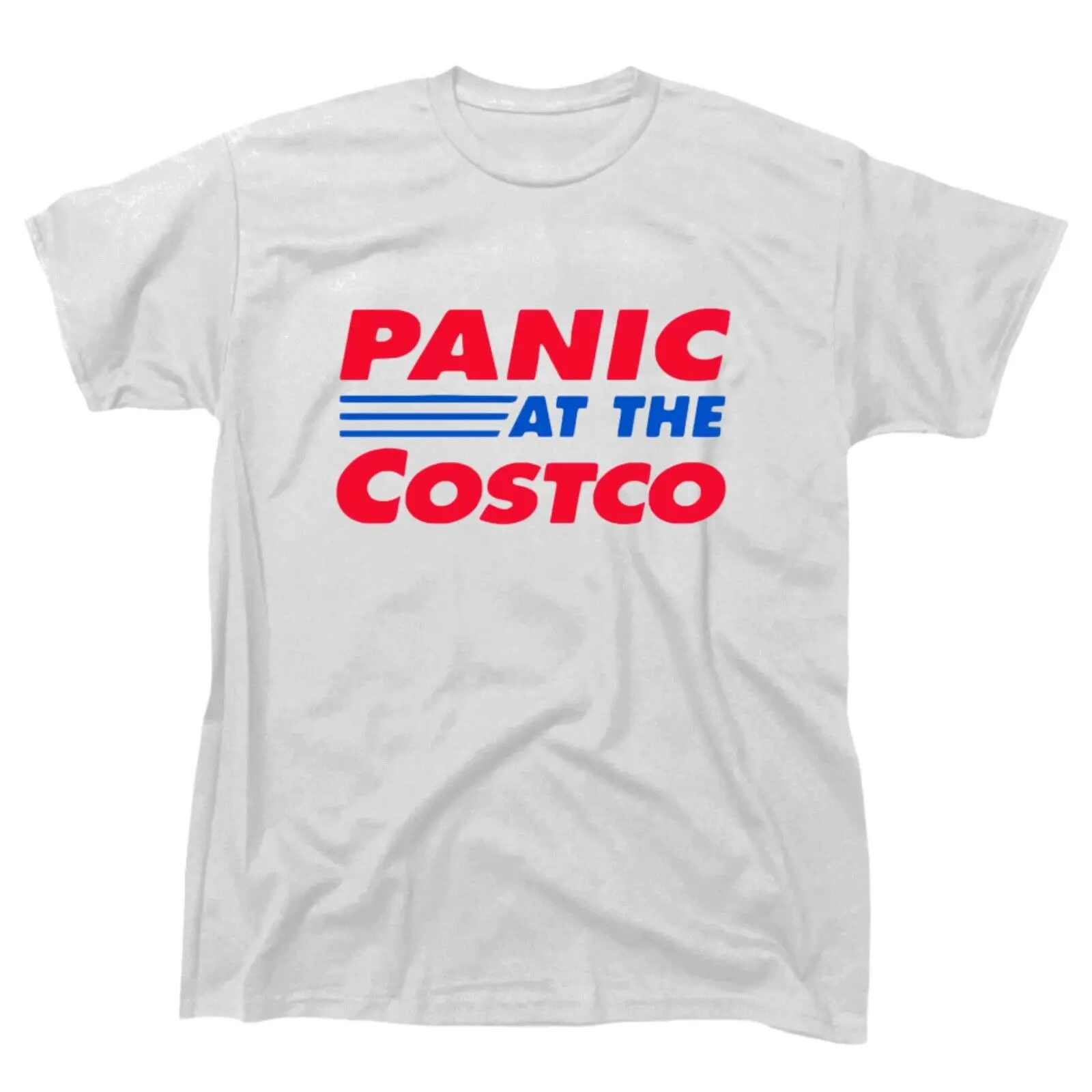 Panic At The Costco Men's Funny Meme T-Shirt - Cotton - Gift - Crew