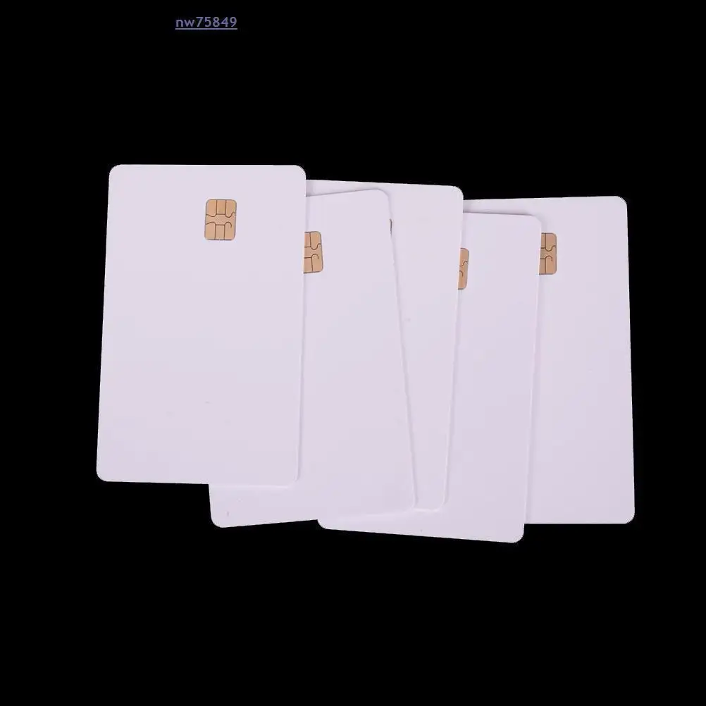 

5 Pcs White Contact Sle4428 Chip Smart IC Blank PVC Card With SLE4442 Chip Blank Smart Card Contact IC Card Safety 10 years