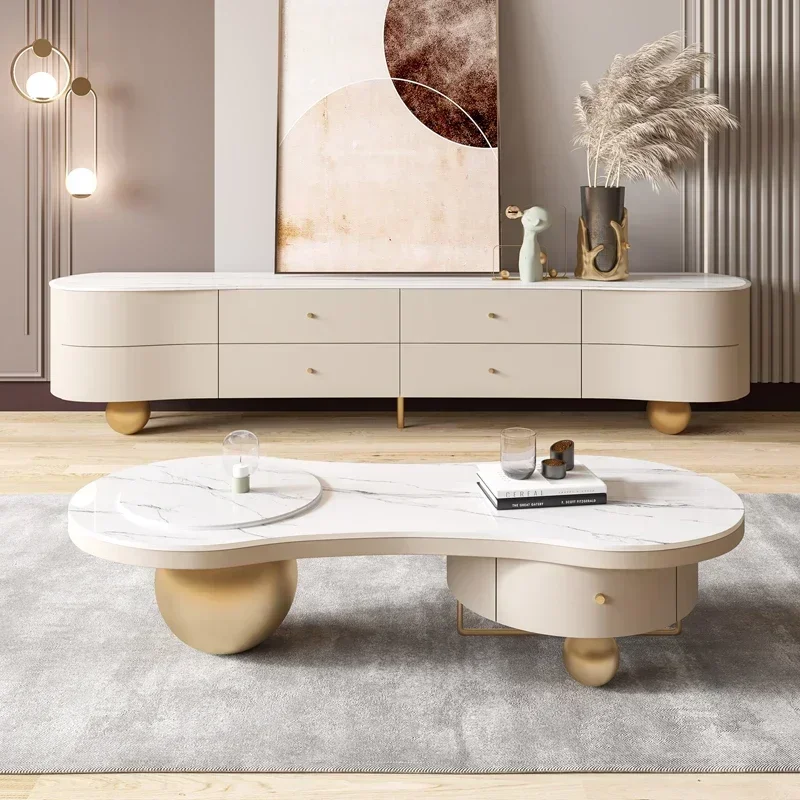 Mesas de centro de diseño de tapa dura, mesa de centro moderna de lujo para sala de estar, mesas de centro italianas para sala, muebles para el hogar