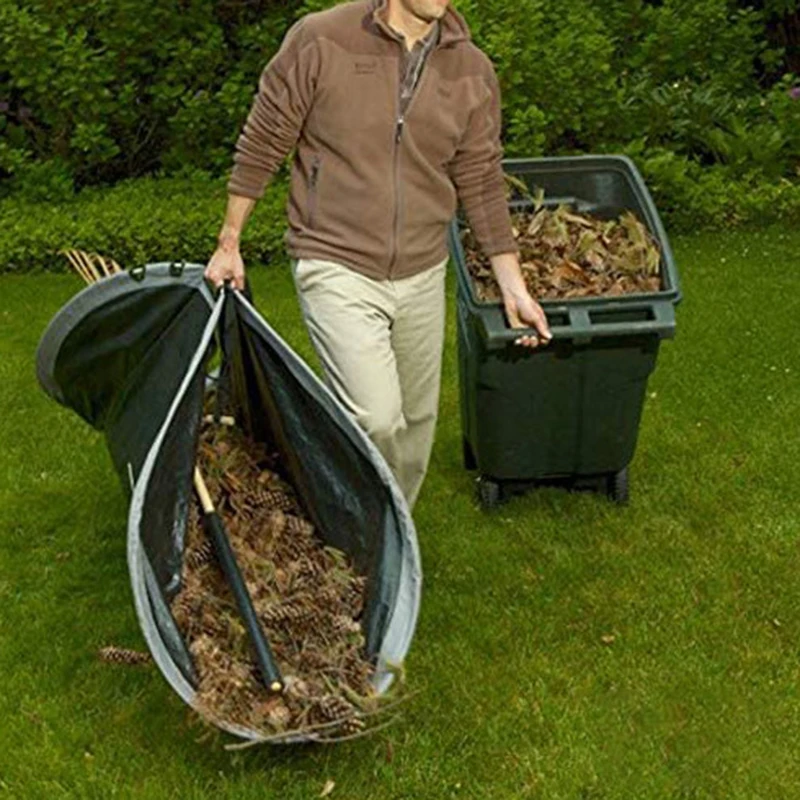 สินค้าใหม่พับ Dustpan Leaf กระเป๋าเก็บสะสมกลมกระเป๋า Garden Garden Leaf กระเป๋าสวน