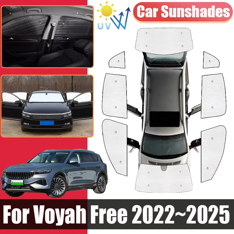 

Полный автомобильный солнцезащитный козырек для Voyah Free Rabdan One 2022 2023 2024 2025, солнцезащитный козырек, серебристый солнцезащитный экран, аксессуары для оконных инструментов