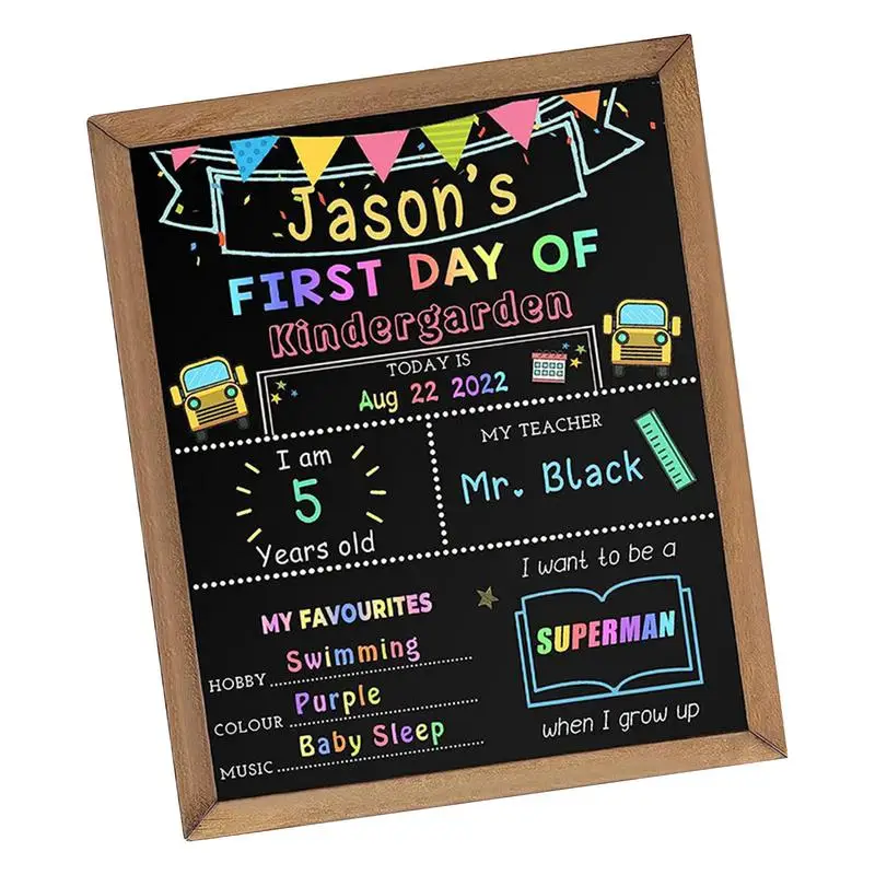 

School Day Sign Of Chalkboards Board First Small Last Chalkboard Student Blackboard Message Chalk