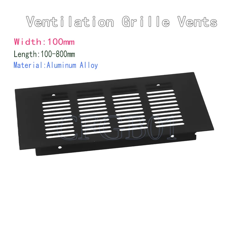 Ventilation Grille Air Vent Grille Ventilation Cover Wardrobe Width 100mm Length 150mm-800mm Rectangular Aluminum Alloy