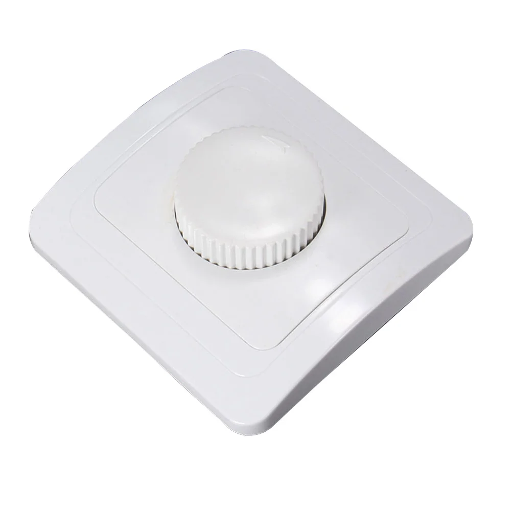 

81x81mm White Panel Dimmer Switch Rotary Wall Switch 220V Adjustable Brightness Light Dimmer Save Energy Extend Bulb