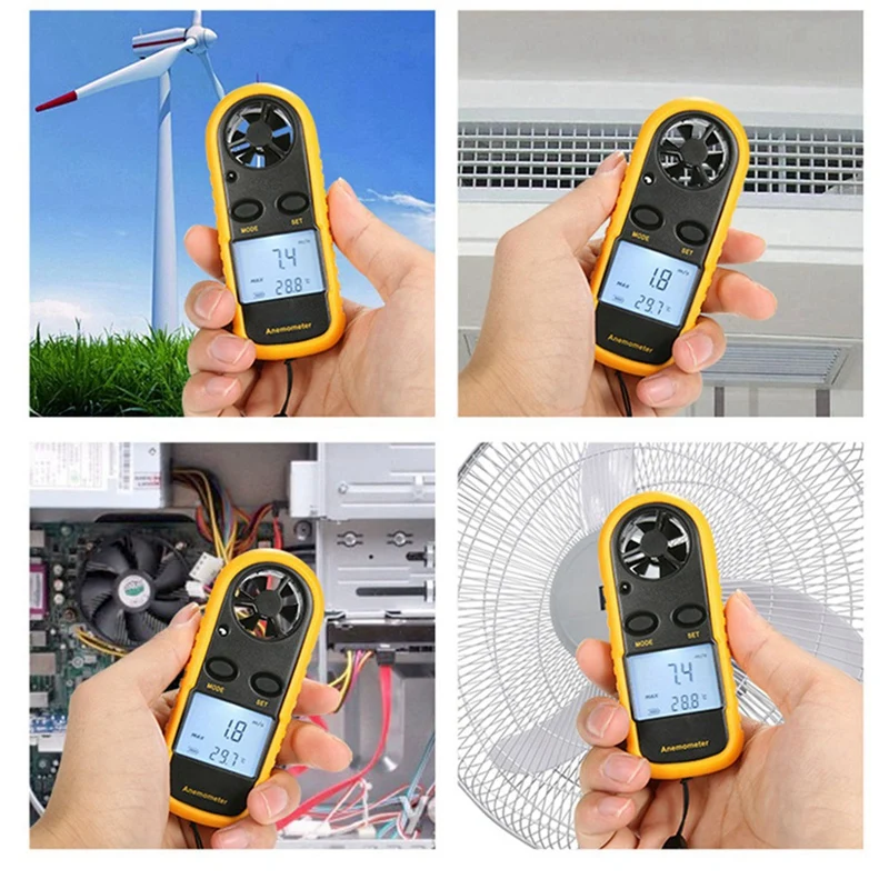 Anemometer Wind Speed Tester Industrial Agriculture Digital Anemometer Backlight Display Five Types Of Wind Speed Units