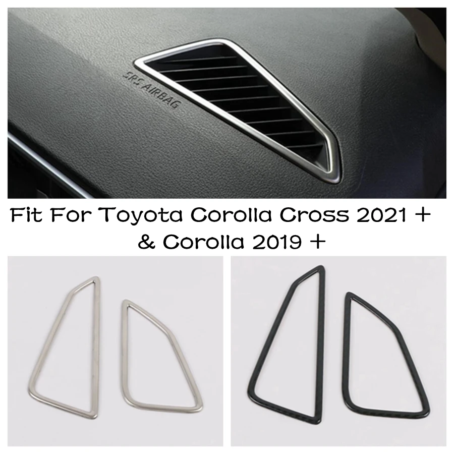 Cubierta de ventilación de aire acondicionado para salpicadero, embellecedor Interior de salida de CA con lentejuelas para Toyota Corolla Cross XG10