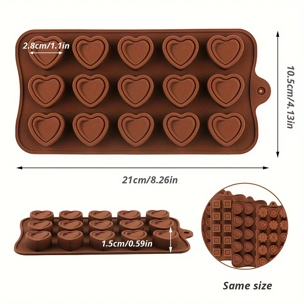 1/4 قطعة قوالب زهرة الشوكولاته قابلة لإعادة الاستخدام سيليكون كعكة الشوكولاته الحلوى فندان قالب دائم قالب الأزهار الوردية لزبدة بيكر #2
