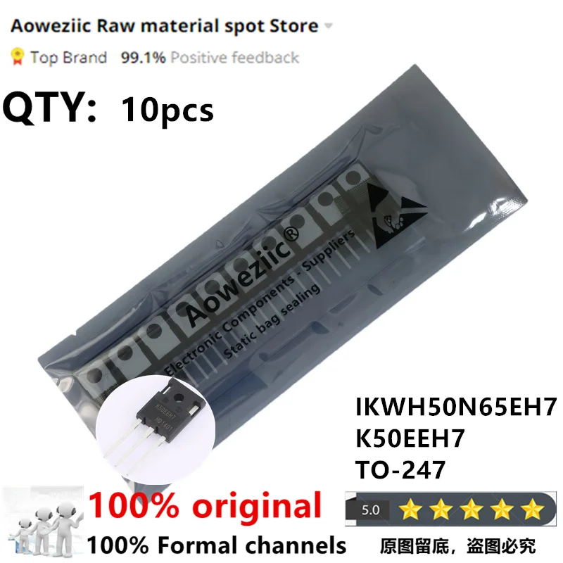 Aoweziic  2021+ 100% New Imported Original IKWH50N65EH7  K50EEH7  TO-247 IGBT 80A 650V