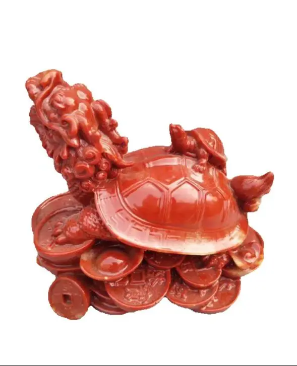 ファッションコレクタブル中国寿山石龍亀像