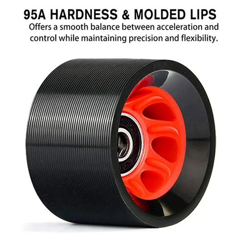 8Pcs Roller Skate Wheels Quad Skates Replacement Outdoor Quad Roller Skate Wheel With Skate Roller ABEC-9 608RS Bearing