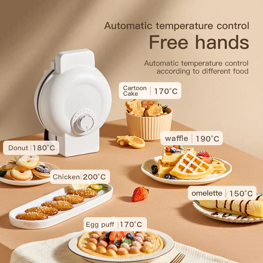 Hong Kong Electric Egg Bubble Waffle Maker Aberdeen Omelet Machine Oven Eggettes Puff Bread Cake Iron Eggs Roll Cone Baking Pan