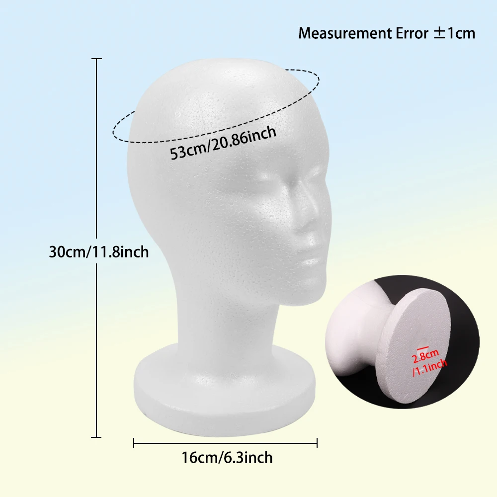 لتقوم بها بنفسك رغوة المعرضة رئيس شعر مستعار حامل إبرة إدراج الستايروفوم رئيس مع قاعدة مستديرة مستقرة مجهولي الهوية ووجه رئيس صالون الاستخدام المنزلي