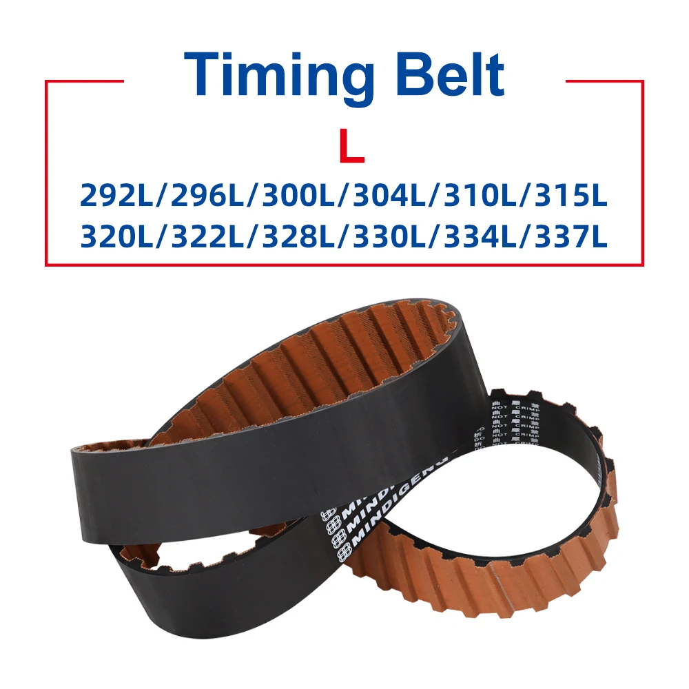 Transmission Belt 292L/296L/300L/304L/310L/315L/320L/322L/328L/330L/334L/337L Trapezoid Teeth Pitch 9.525mm  For L Alloy Pulley