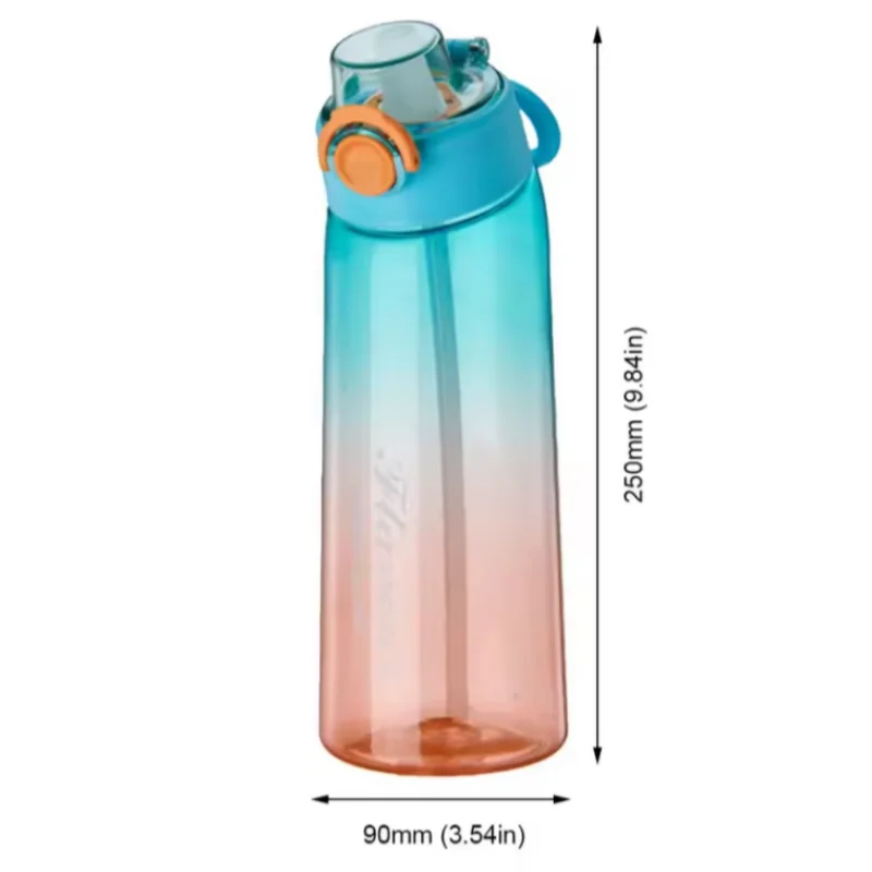 900 مللي زجاجة ماء زجاجة شرب بنكهة الهواء مع نكهة القرون الرياضة في الهواء الطلق رائحة حتى كوب ماء كوب بقشة للسفر