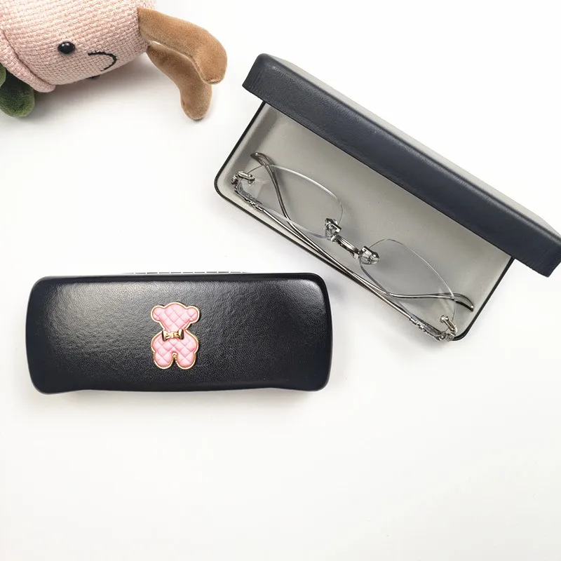 بو الجلود الصلب نظارات مربع المرأة الدب نمط نظارات حالة الصلب مكافحة الصحافة صندوق النظارات الشمسية النظارات حالات B9