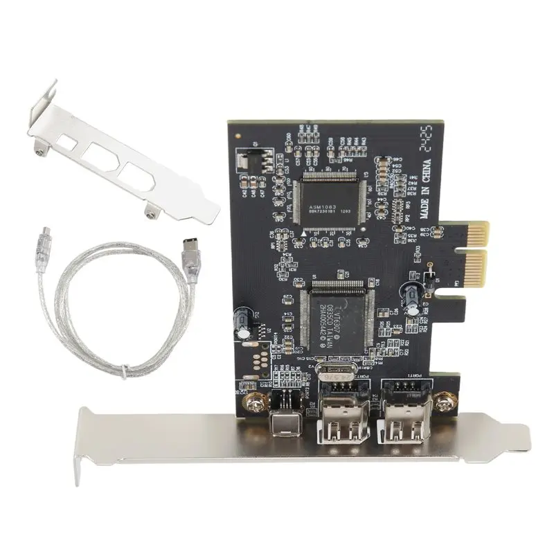 AED6-PCI-E To 1394 Firewire Card,PCI-Ex1 To IEEE 1394 3-Port Firewire Card, Support 1440X1080 Resolution,With 0.8M 1394 Cable