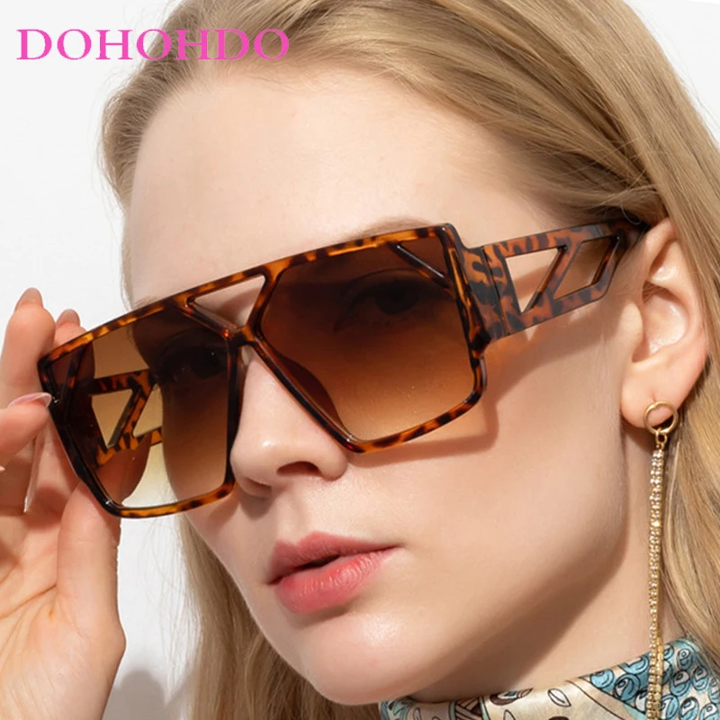 

Fashion Punk Oversized Square Frame Hollow Legs Women's Sunglasses Men Sun Glasses Summer Traveling Driving Unisex Eyewear UV400