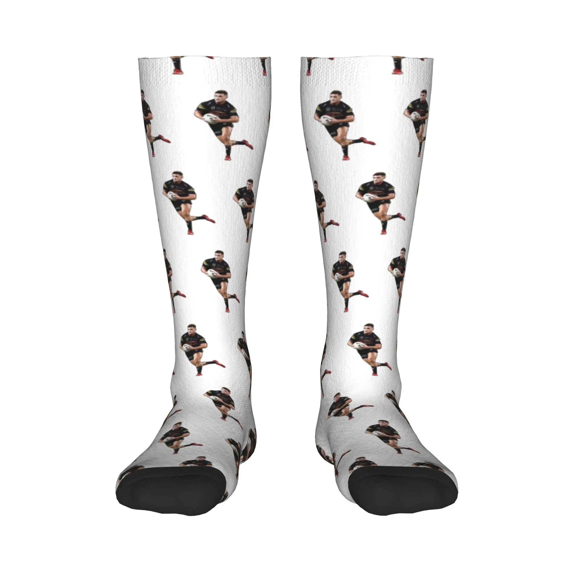 

Всесезонные чулки для экипажа, носки Nathan Cleary Penrith Panthers, модные длинные носки в стиле Харадзюку в стиле хип-хоп, аксессуары для мужчин и женщин