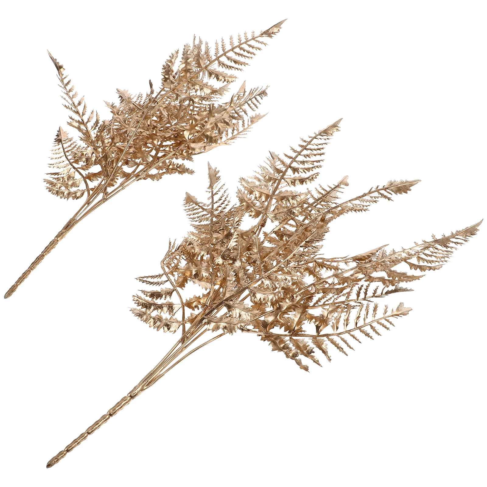 

2Pcs Xmas Artificial Decorative Leaves Bright Simulation Leaves for Wreath Christmas Tree DIY Flower Arrangement