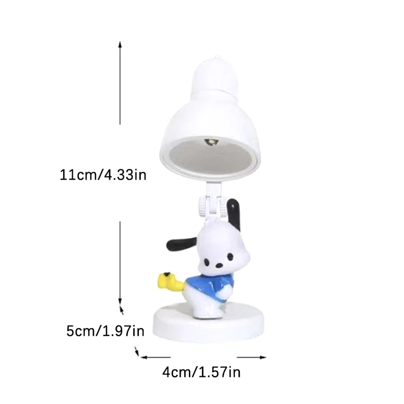 Cartoon Sanrio Kuromi Melodie Pochacco Kleine Desktop Mini Tafellamp Nachtlamp Bureau Decoratief Voor Meisje Verjaardagscadeau Lamp Diy