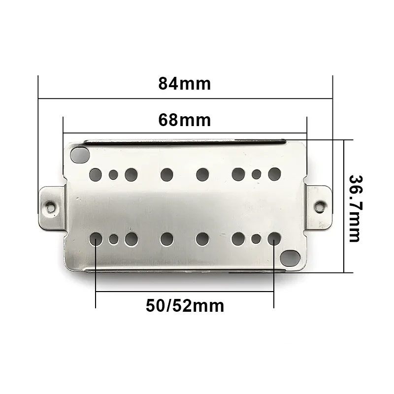 Copper-Nickel Alloys 6 String Pickup Brass Humbucker Base Plate 50/52mm Neck Bridge Pickup Baseplate for Guitar Parts