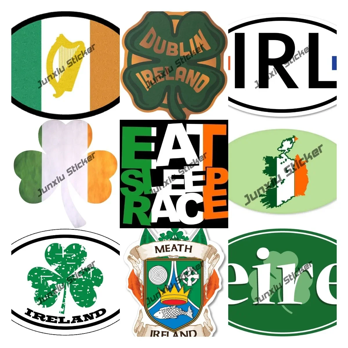 

St. Patrick's Day Sticker Shamrock Party Decorations Per Roll for Kids Decal IRL Shamrock Round Stickers Happy St Patrick Decor