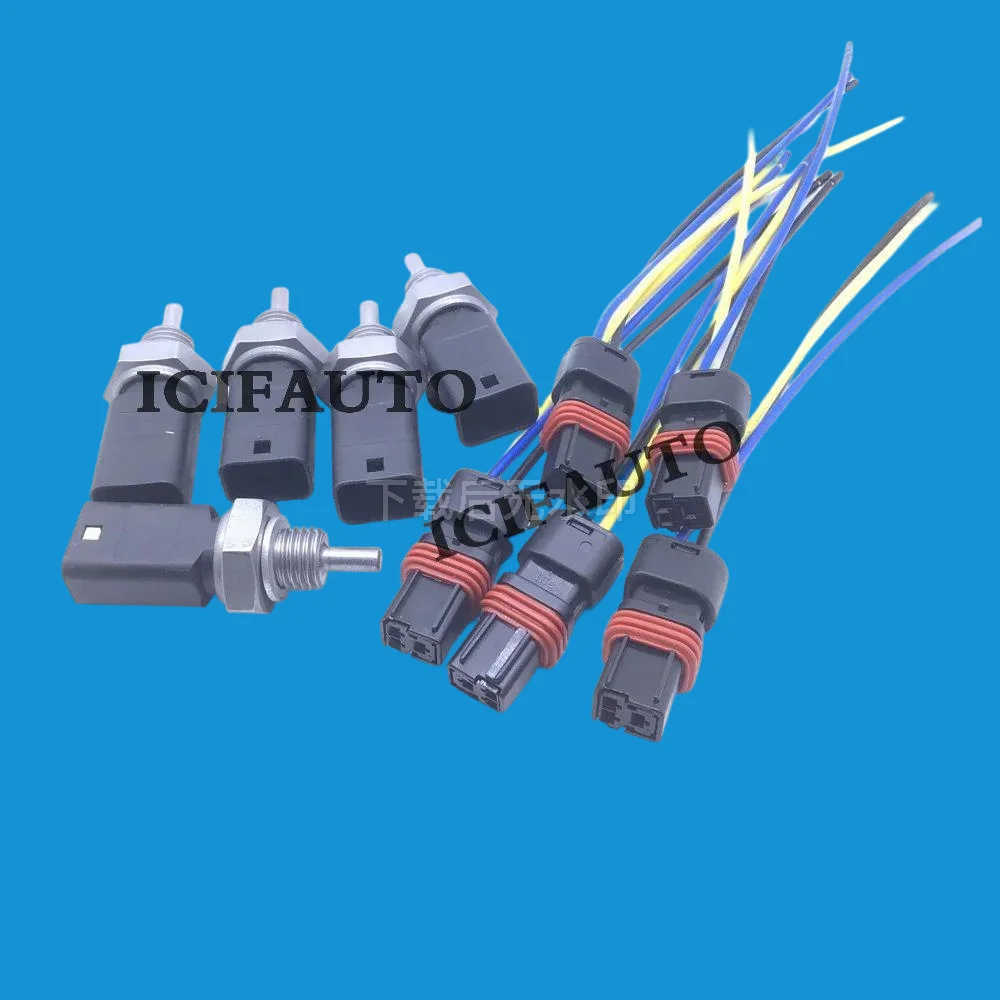5 x Engine Coolant Temperature Sensor+Connector for Logan Clio Kangoo Twingo 7700101968 Liquid Temperature Cooling Probe