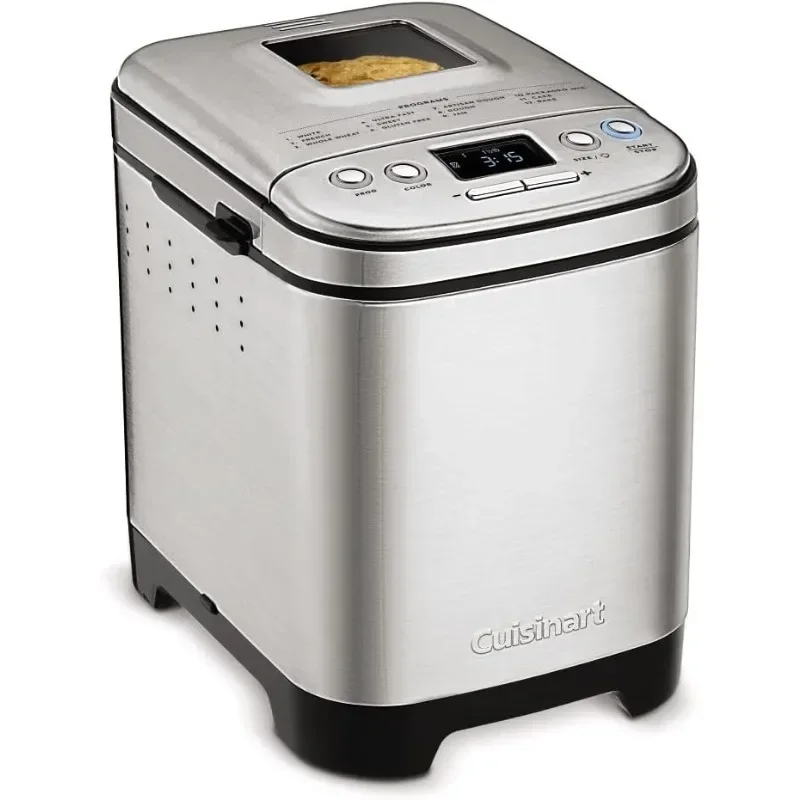 

Bread Maker Machine, Compact and Automatic, Customizable Settings, Up to 2lb Loaves, CBK-110P1, Silver,Black