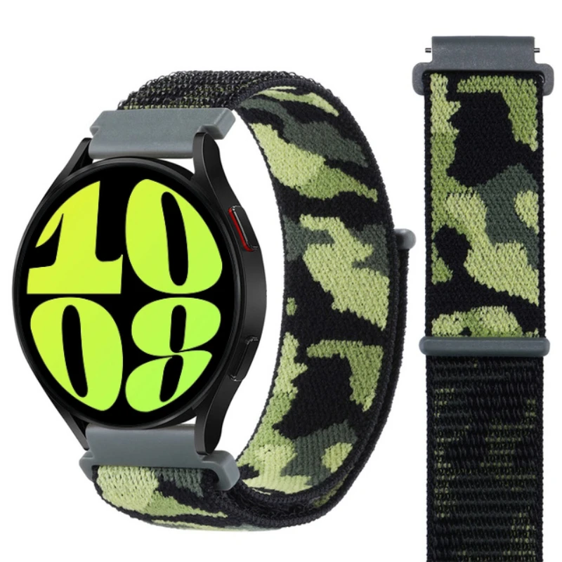 

20mm 22mm Nylon Loop Strap For Huawei Watch 4/3/GT3 Camouflage Bracelet Belt Amazfit GTR/Stratos/GTS 4 Samsung Watch 6/5/4 Band