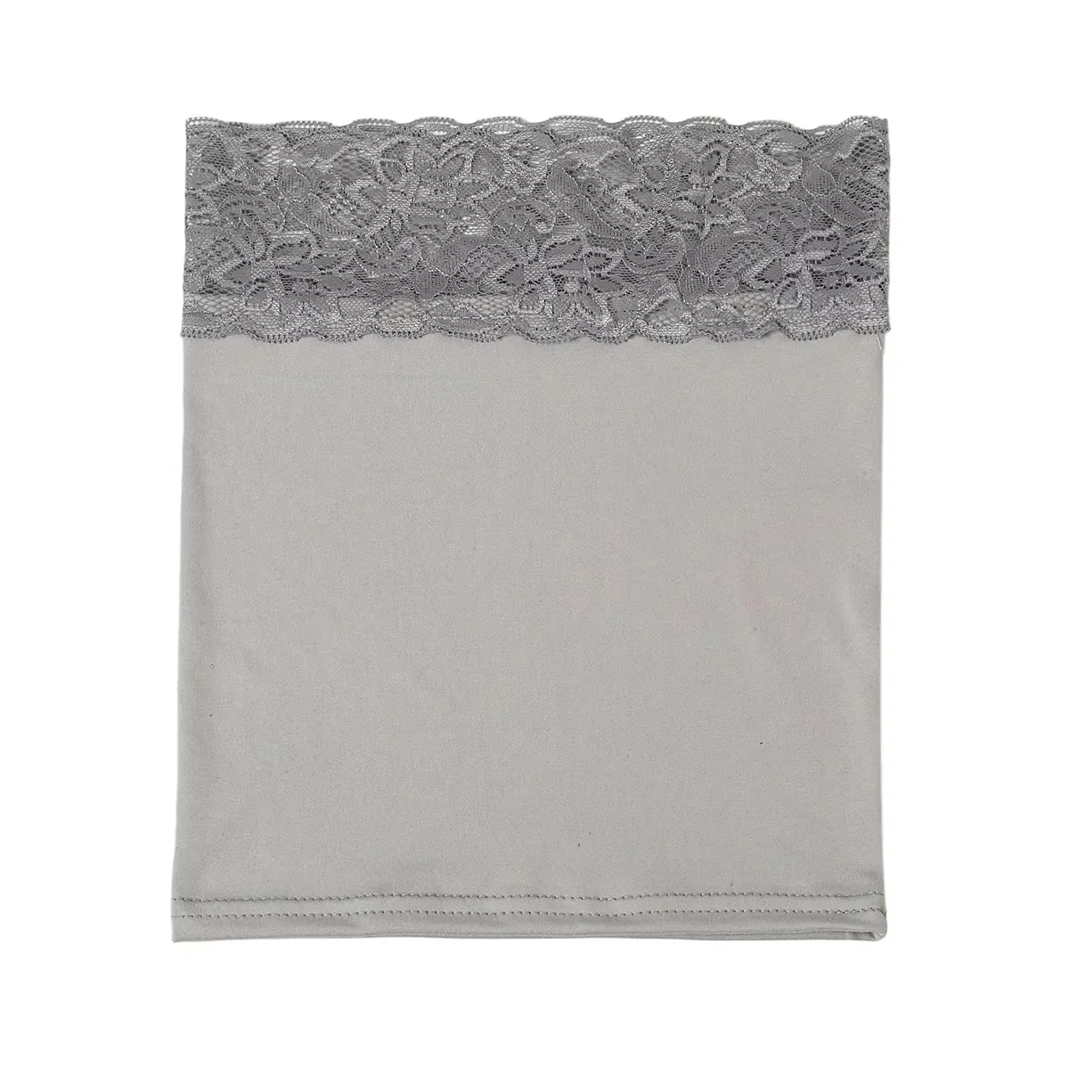Muslim Headwear Inner Hijab Undercap With Lace Solid Color Islam Headscarf Hijab Bonnet Soft Stretch HIjabs Tube Cap Turbante view 6