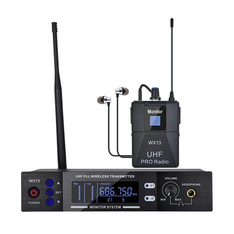 Wireless Monitoring In-Ear Monitor System Professional Stage Band Performance and Singer Used Ear Return Monitoring System