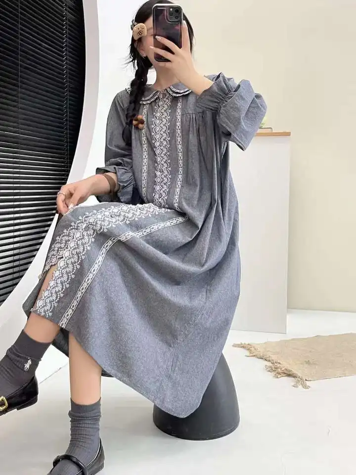 New 2026 Spring Cotton Mori Girl Dress