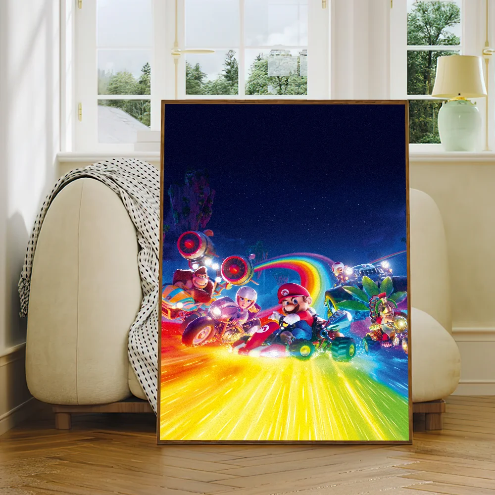 فيلم The Super M-Mario Bros ملصق لوحة ذاتية اللصق غرفة المعيشة مكتب الديكور غرفة نوم المنزل الجدار ملصق يطبع #4