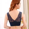 Soutien-gorge en dentelle sexy pour femme, sans coutures, sans armatures, push-up, rembourré, idéal pour le sport et la course. Haut bustier confortable. Débardeur.