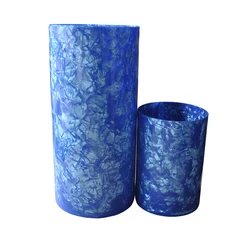 2Pcs Gauge 0.5mm Celluloid Sheet Drum Wrap Musical Instrument Deco Diamond Skyblue 10x60'' and 16x60''