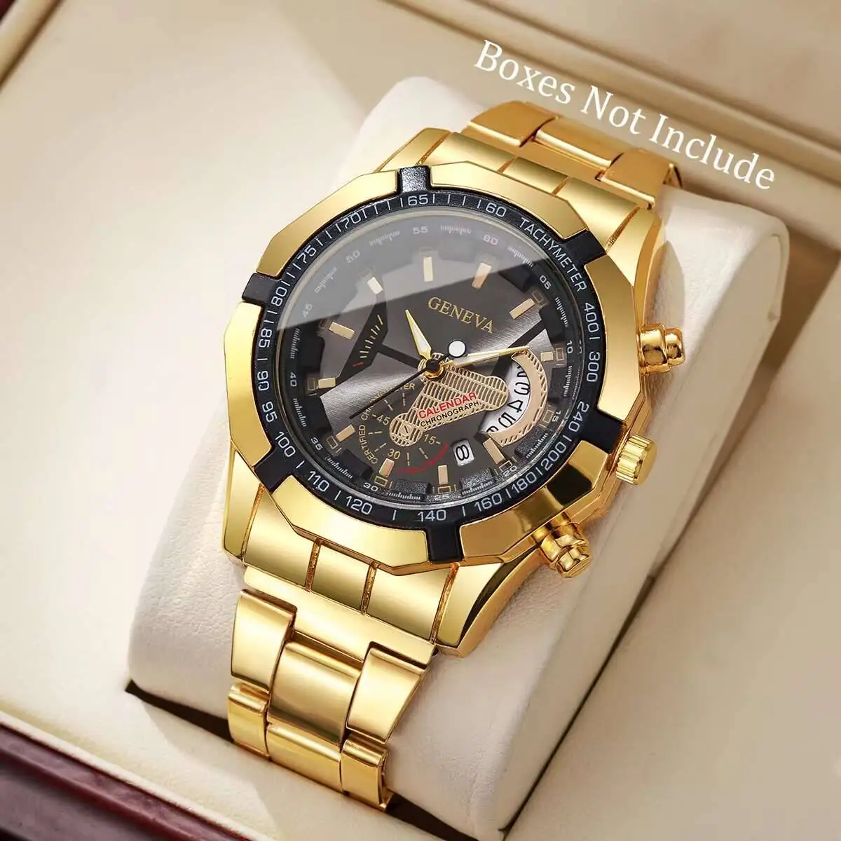 ساعات رجال الأعمال الفاخرة موضة الطلب الكبير التقويم ساعة كوارتز Reloj Hombre (بدون صندوق) #2